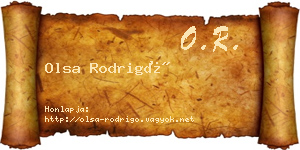 Olsa Rodrigó névjegykártya